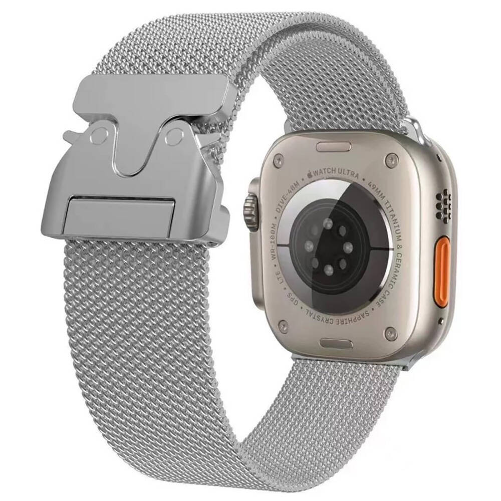 Apple Watch 10 46mm Zore KRD-25 Metal Hasır Kordon - 2