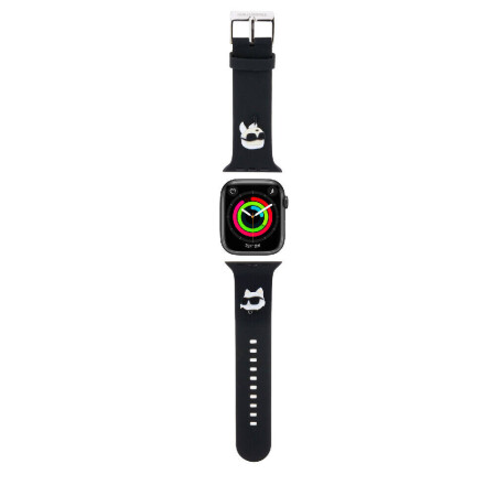 Apple Watch 38mm Karl Lagerfeld Orjinal Lisanslı İkonik Karl & Choupette Logolu Silikon Kordon - 3