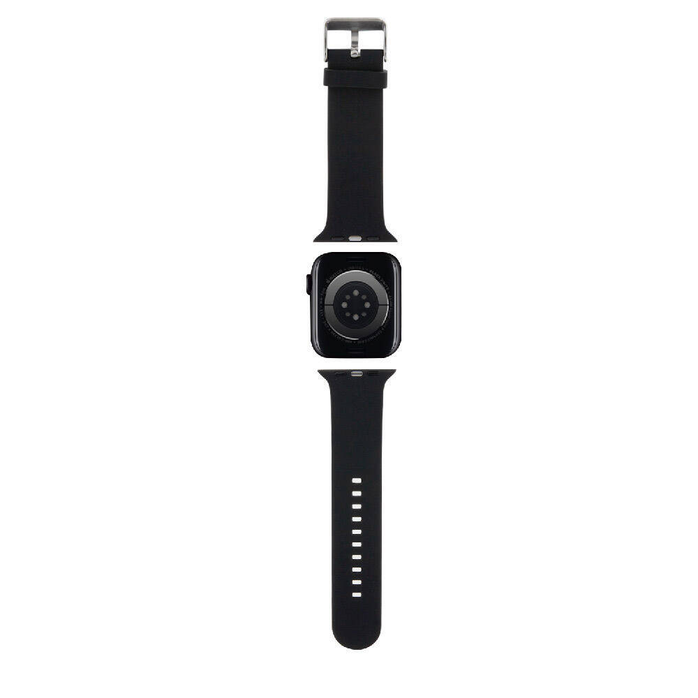 Apple Watch 38mm Karl Lagerfeld Orjinal Lisanslı İkonik Karl & Choupette Logolu Silikon Kordon - 4