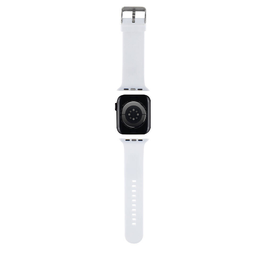 Apple Watch 38mm Karl Lagerfeld Orjinal Lisanslı İkonik Karl Head Logolu Silikon Kordon - 4