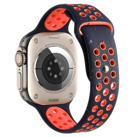 Apple Watch 38mm Kordon Yeni Seri 2023 KRD-02 Silikon Strap Kayış - 3