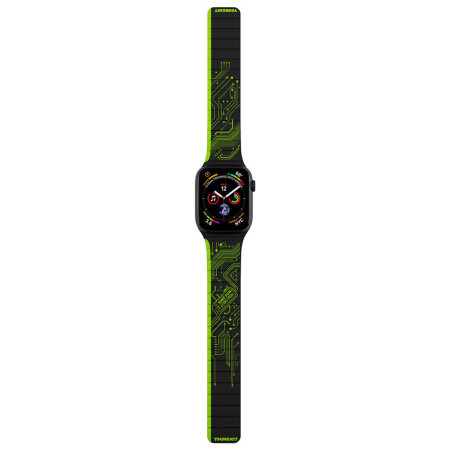 Apple Watch 38mm Kordon Youngkit Technology Magnetik Tak Çıkar Silikon Strap Kayış - 3