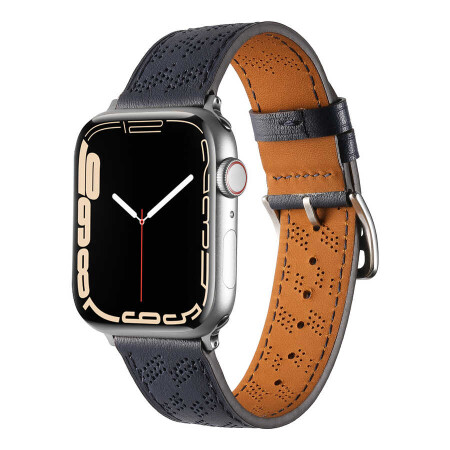 ​​​Apple Watch 38mm KRD-76 PU Deri Kordon Strap Kayış - 16