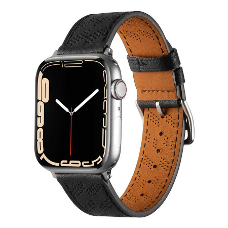 ​​​Apple Watch 38mm KRD-76 PU Deri Kordon Strap Kayış - 14