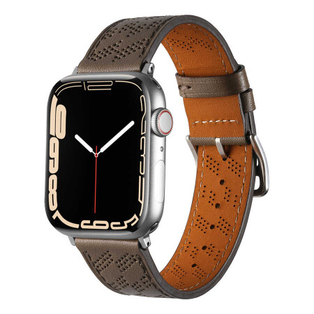 ​​​Apple Watch 38mm KRD-76 PU Deri Kordon Strap Kayış - 13