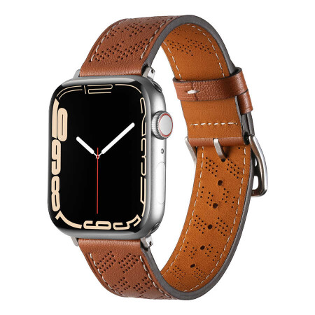 ​​​Apple Watch 38mm KRD-76 PU Deri Kordon Strap Kayış - 12