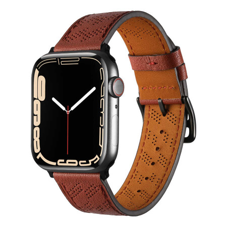 ​​​Apple Watch 38mm KRD-76 PU Deri Kordon Strap Kayış - 7