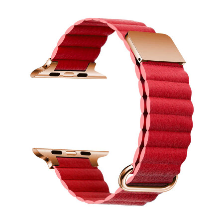 ​​​Apple Watch 38mm KRD-78 PU Deri Kordon Strap Kayış - 10