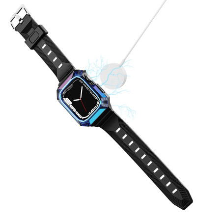 Apple Watch 38mm Zore KRD-88 Sert PC Kasa Koruyuculu Silikon Kordon - 12