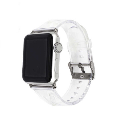 ​​​Apple Watch 40mm KRD-13 Şeffaf Silikon Kordon - 2