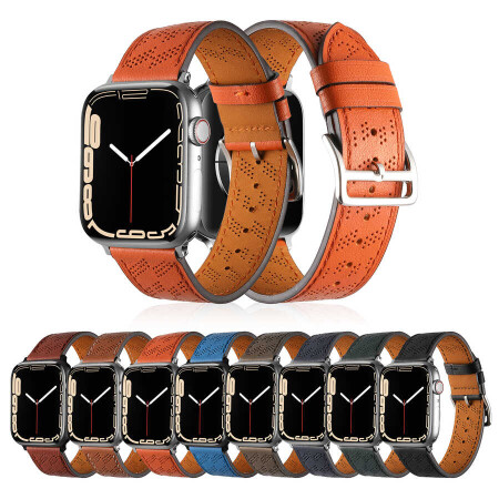 ​​​Apple Watch 40mm KRD-76 PU Deri Kordon Strap Kayış - 11