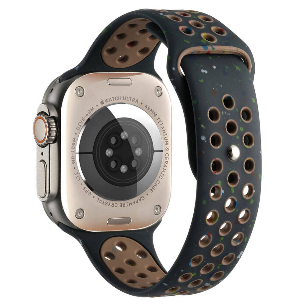 Apple Watch 42mm Kordon Yeni Seri 2023 KRD-02 Silikon Strap Kayış - 6
