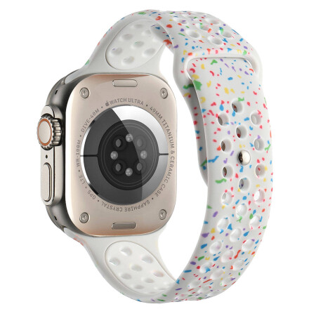 Apple Watch 42mm Kordon Yeni Seri 2023 KRD-02 Silikon Strap Kayış - 5