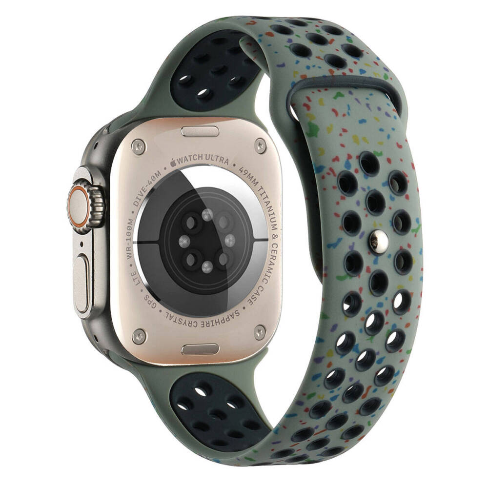 Apple Watch 42mm Kordon Yeni Seri 2023 KRD-02 Silikon Strap Kayış - 1
