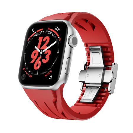 Apple Watch 42mm KRD-127 Metal Tokalı Silikon Kordon - 8