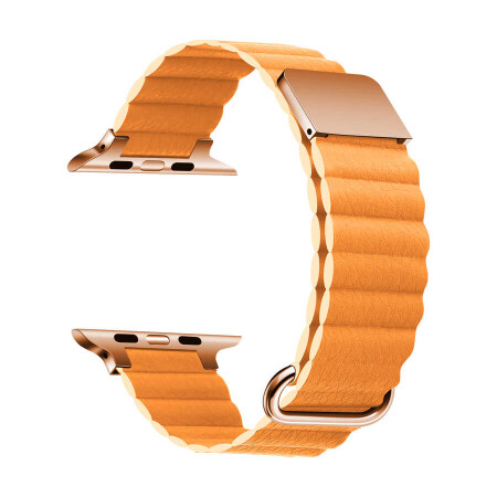 ​​​Apple Watch 42mm KRD-78 PU Deri Kordon Strap Kayış - 11