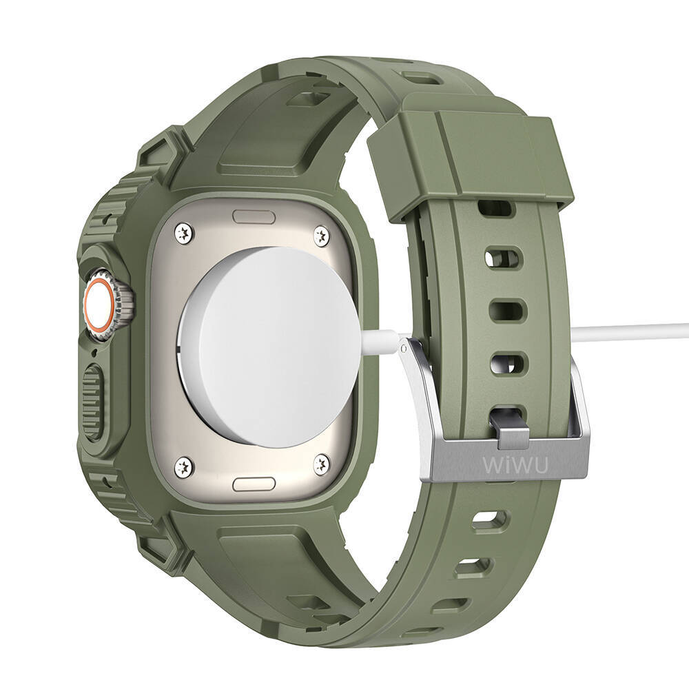 Apple Watch 42mm Wiwu Wi-WB014 Armor Serisi 2in1 Sert PC Kasa Koruyuculu Silikon Kordon - 11