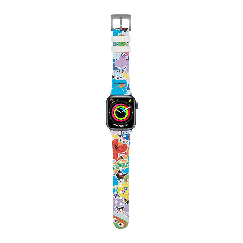 Apple Watch 44mm Casebang Sesame Street Serisi Deri Saat Kordon - 4