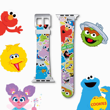 Apple Watch 44mm Casebang Sesame Street Serisi Deri Saat Kordon - 7