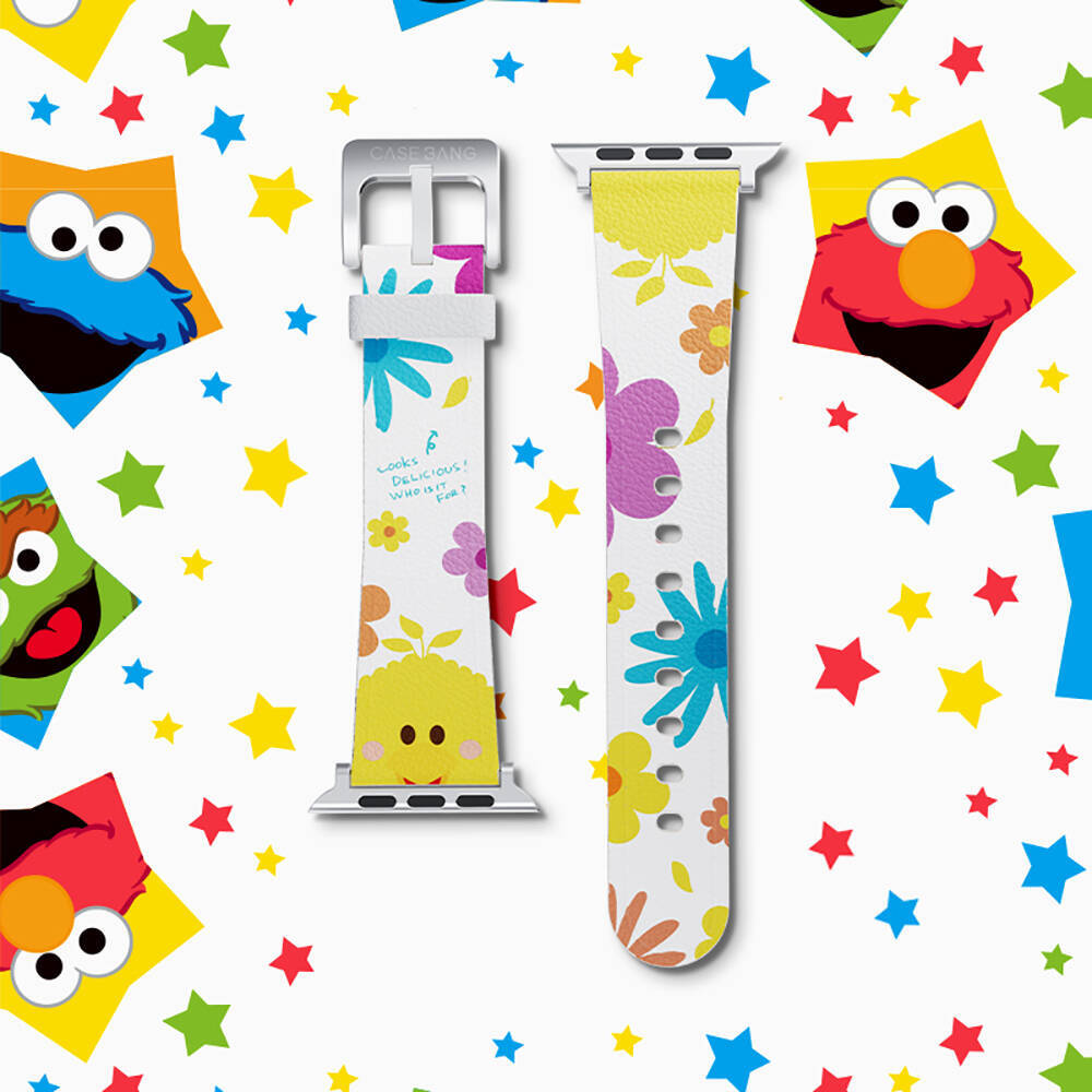 Apple Watch 44mm Casebang Sesame Street Serisi Deri Saat Kordon - 8