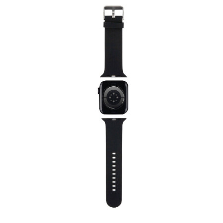 Apple Watch 44mm Karl Lagerfeld Orjinal Lisanslı İkonik Karl & Choupette Logolu Silikon Kordon - 4