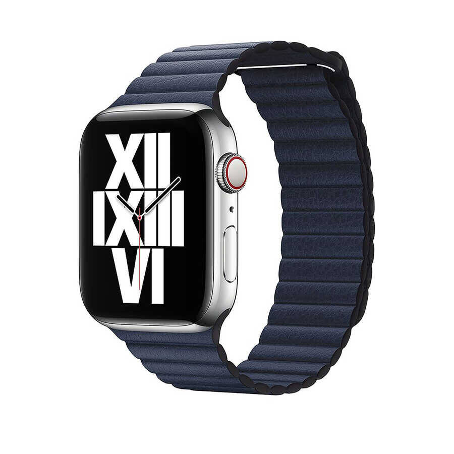 Apple Watch 44mm KRD-09 Deri Lop Kordon - 10