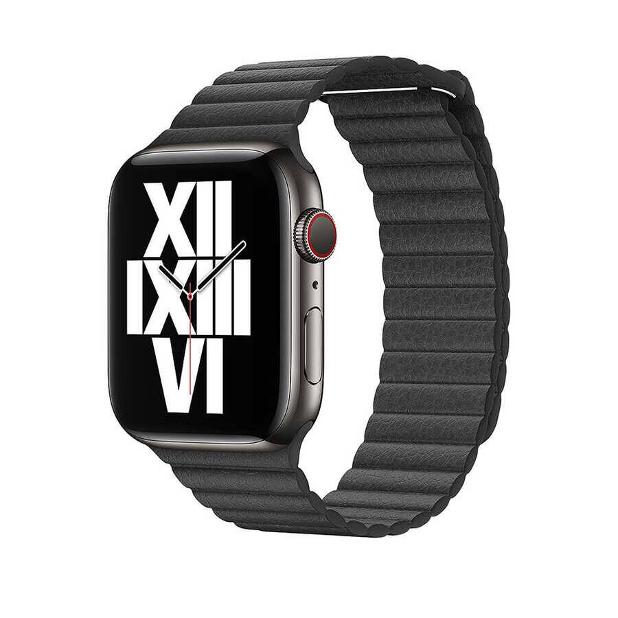 Apple Watch 44mm KRD-09 Deri Lop Kordon - 9