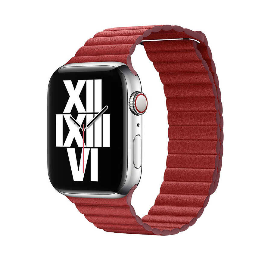 Apple Watch 44mm KRD-09 Deri Lop Kordon - 6