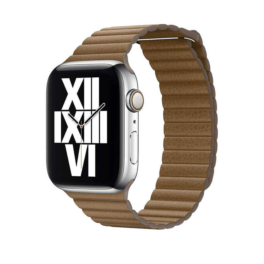 Apple Watch 44mm KRD-09 Deri Lop Kordon - 1