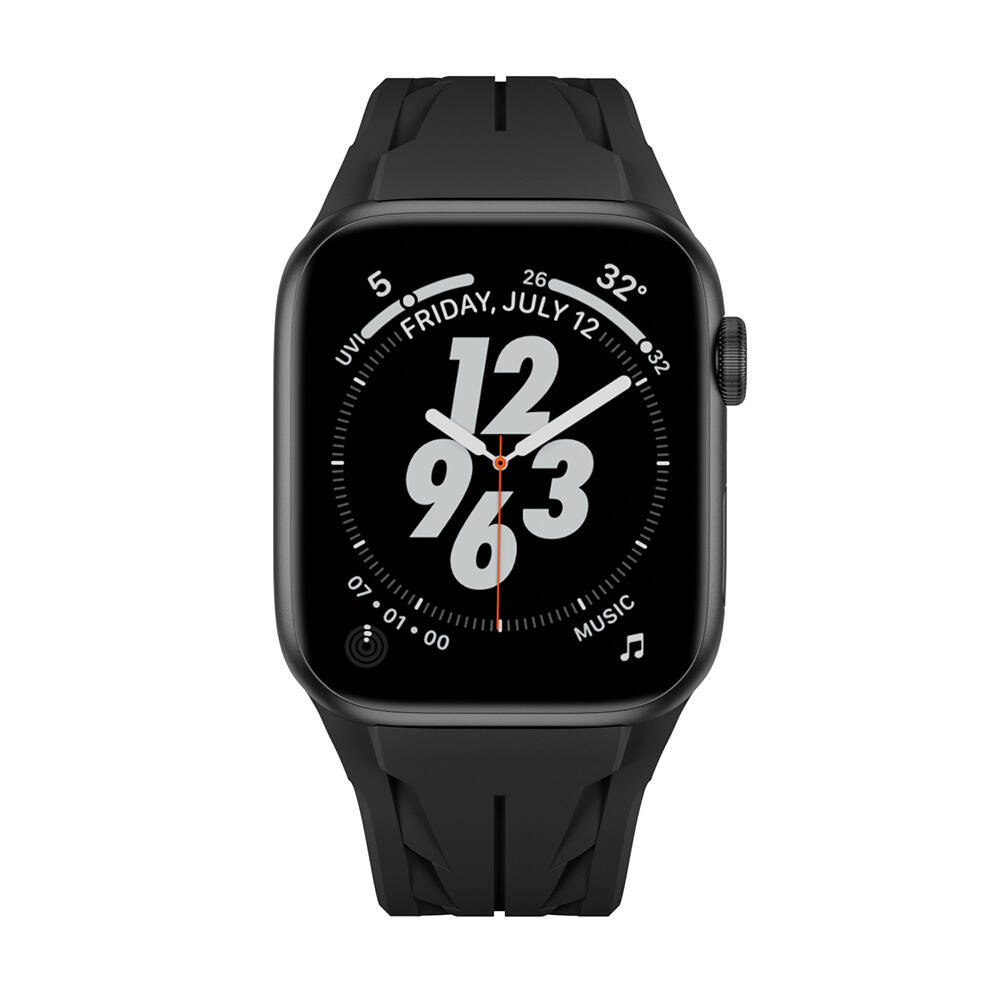 Apple Watch 44mm KRD-127 Metal Tokalı Silikon Kordon - 10