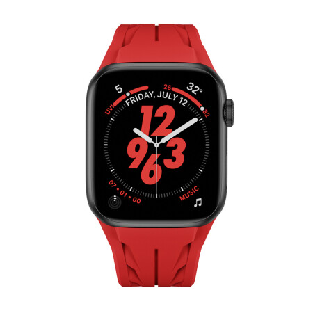 Apple Watch 44mm KRD-127 Metal Tokalı Silikon Kordon - 18