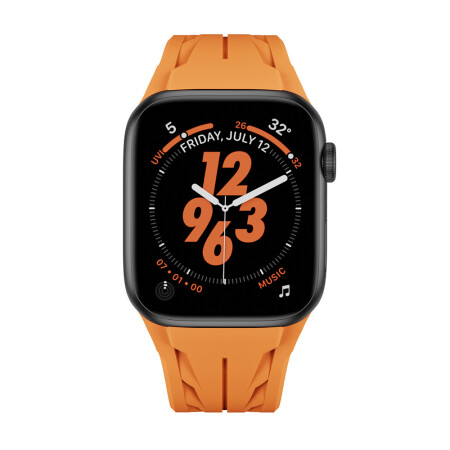 Apple Watch 44mm KRD-127 Metal Tokalı Silikon Kordon - 22