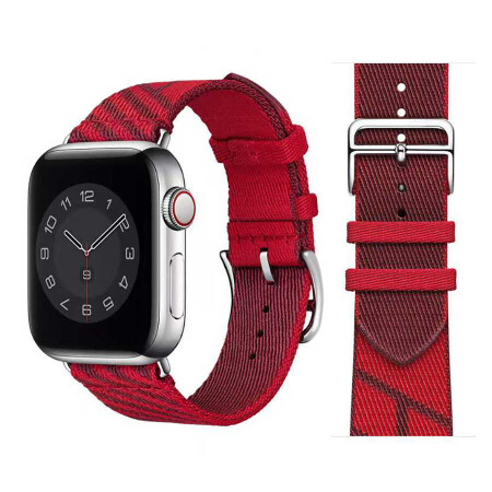 Apple Watch 44mm KRD-51 Hasır Kordon - 8