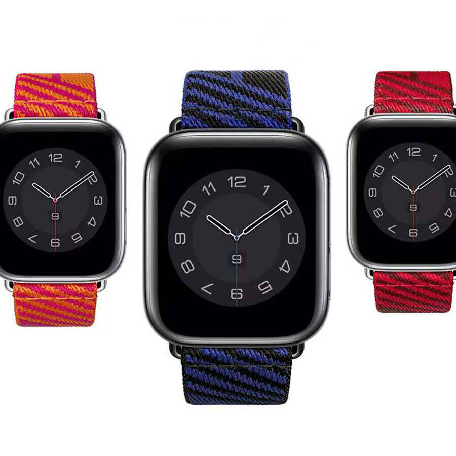 Apple Watch 44mm KRD-51 Hasır Kordon - 14