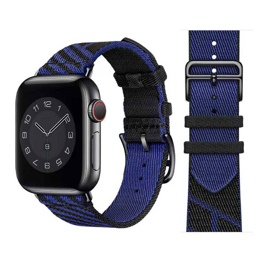 Apple Watch 44mm KRD-51 Hasır Kordon - 5