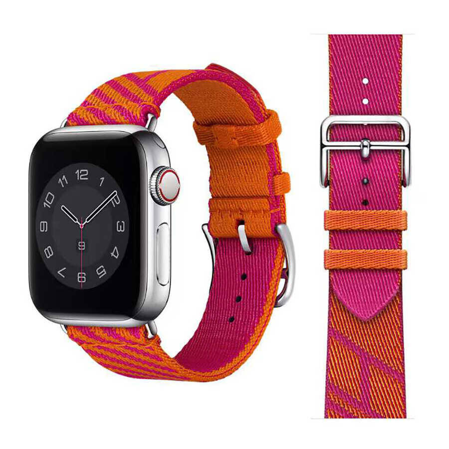 Apple Watch 44mm KRD-51 Hasır Kordon - 4