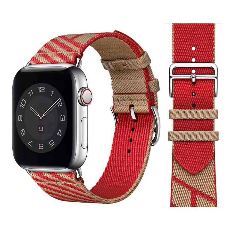 Apple Watch 44mm KRD-51 Hasır Kordon - 2