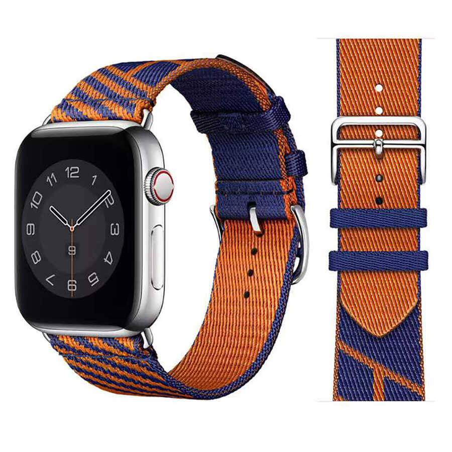 Apple Watch 44mm KRD-51 Hasır Kordon - 1