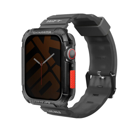 Apple Watch 44mm SkinArma Kurono Sert PC Kasa Koruyucu + Shokku Silikon Kordon - 2