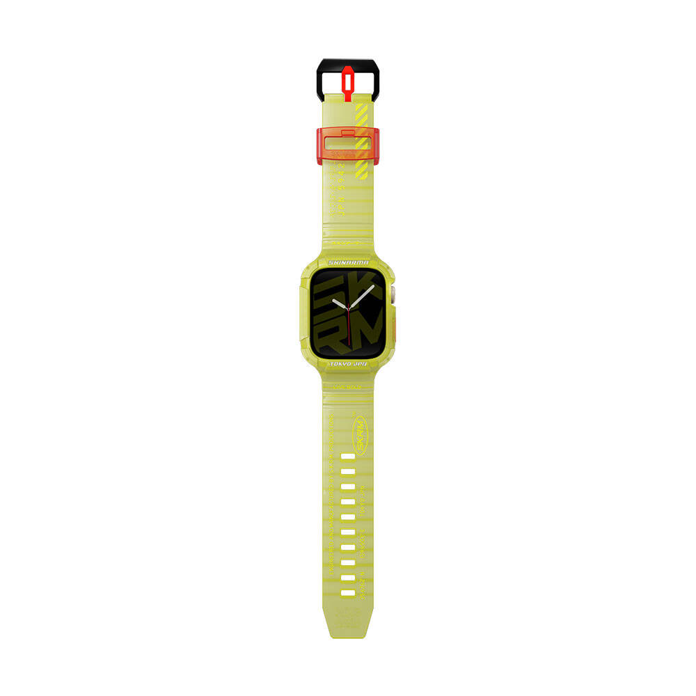 Apple Watch 44mm SkinArma Saido Sert PC Kasa Koruyuculu Silikon Kordon - 12