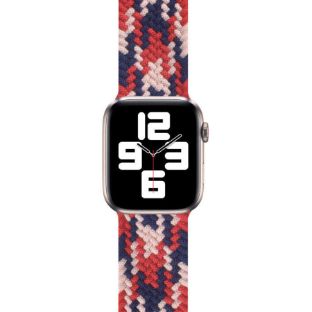 Apple Watch 44mm Wiwu Braided Solo Loop Contrast Color Large Kordon - 15