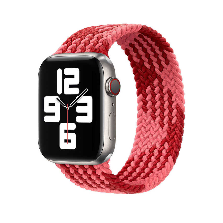 Apple Watch 44mm Wiwu Braided Solo Loop Contrast Color Large Kordon - 3