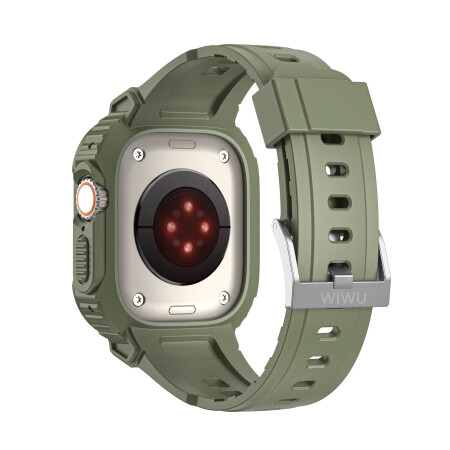 Apple Watch 44mm Wiwu Wi-WB014 Armor Serisi 2in1 Sert PC Kasa Koruyuculu Silikon Kordon - 8