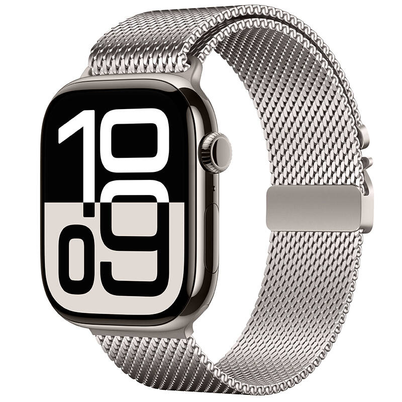 Apple Watch 44mm Zore KRD-121 Metal Hasır Kordon - 2