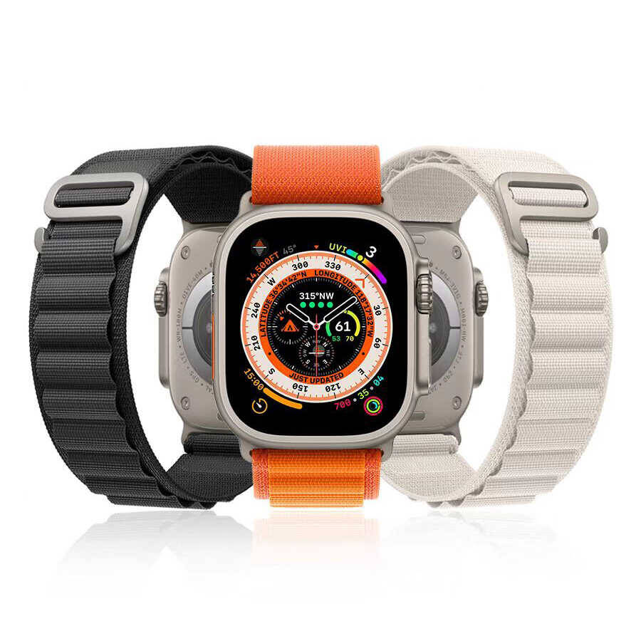 Apple Watch 44mm Zore KRD-74 Hasır Kordon - 10