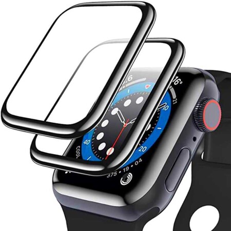 Apple Watch 44mm Zore PMMA Silikon Body Saat Ekran Koruyucu - 1