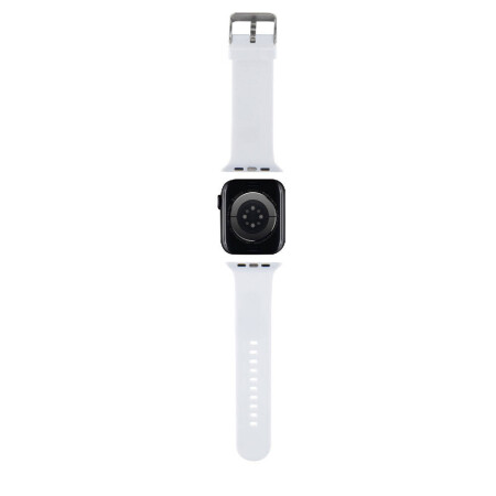 Apple Watch 7 41mm Karl Lagerfeld Orjinal Lisanslı İkonik Karl Head Logolu Silikon Kordon - 5