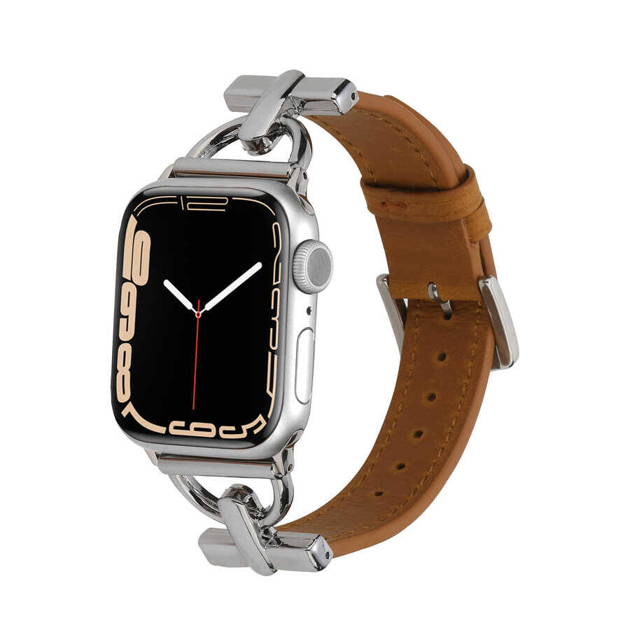 ​​​Apple Watch 7 41mm KRD-53 Deri Kordon - 24