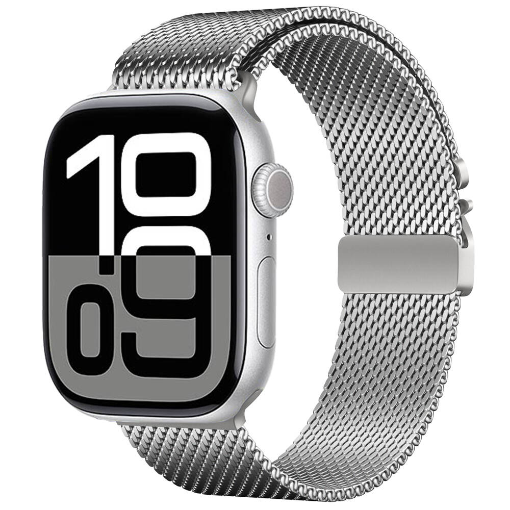 Apple Watch 7 41mm Zore KRD-121 Metal Hasır Kordon - 1