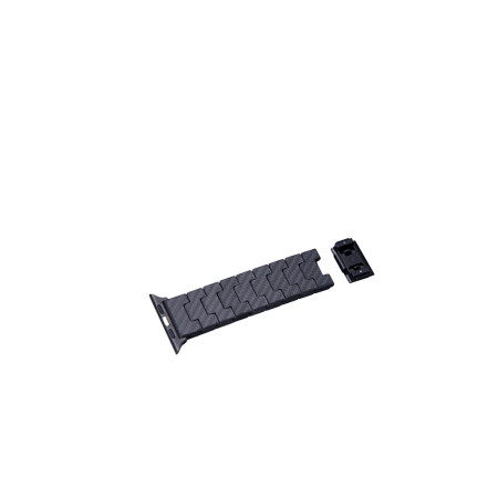 Apple Watch Serisi Uyumlu Karbon Fiber Pitaka Modern Serisi Black-Grey Twill Universal Kordon - 17